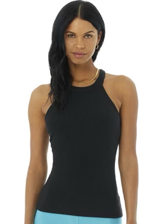ALO Yoga Tops - FINAL SALE Alo Yoga Ribbed Insight Tank Top Black